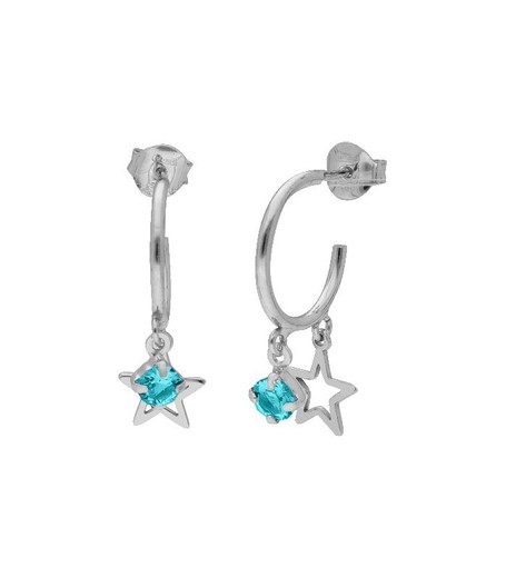 Pendientes Plata Liska LSW4384A-T Semiaro Colgante Estrella