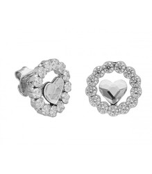 Liska LSW4397A Boucles d'oreilles coeur en argent et zircone