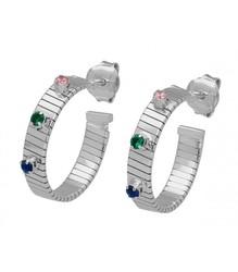 Liska sølv øreringe LSW4410A Multicolor Zircon Hoop