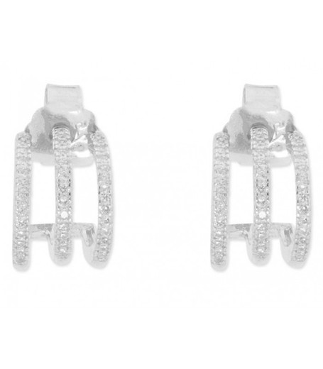 Boucles d'oreilles Liska en argent MED245A Zircone