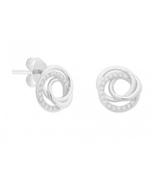 Pendientes Plata Liska MED258A-P Flor Circonitas