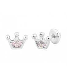 Pendientes Plata Liska MED260A-1 Corona Circonitas