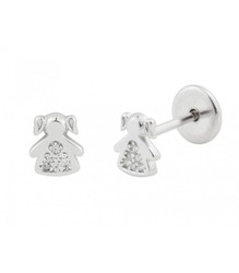 Boucles d'oreilles Liska Silver MED260A-5 Fille Zircone