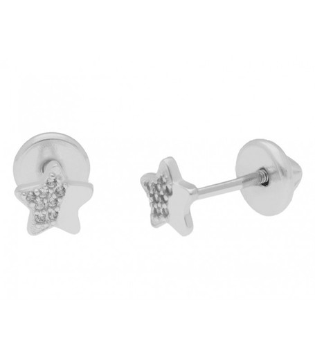 Boucles d'oreilles Liska Argent MED261A Étoiles Zircons