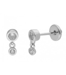 Pendientes Plata Liska MED265A Circonitas