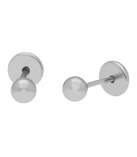 Pendientes Plata Liska MED266A Bola Pequeña