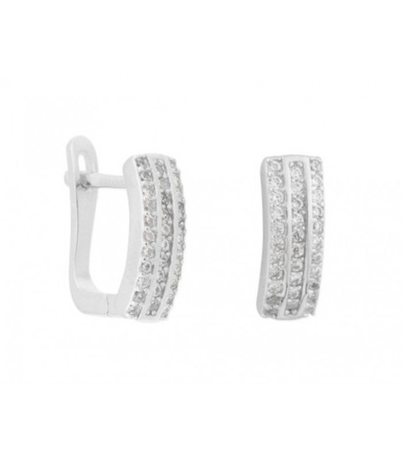 Boucles d'oreilles Liska en argent MED296A Zircone