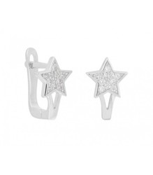 Pendientes Plata Liska MED301A Estrella Circonitas