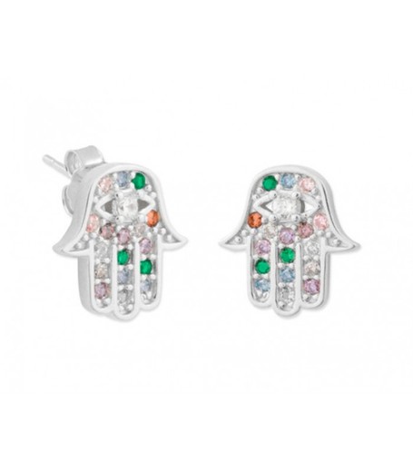 Boucles d'oreilles Liska en argent MED320A Main de Fatima