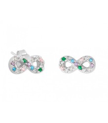 Pendientes Plata Liska MED325A Infinito Circonitas Multicolor