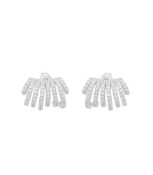 Pendientes Plata Liska MED340A Barras Curvadas Circonitas