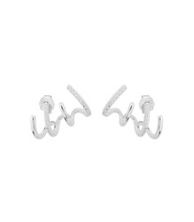 Pendientes Plata Liska MED341A Curvados Circonitas