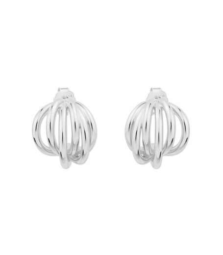 Pendientes Plata Liska MED342A Barras Curvadas