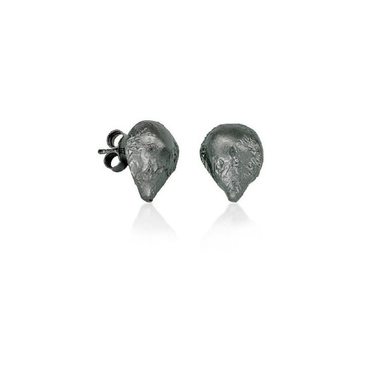 Pendientes Plata Negra Argent Basic 1,1x1,4cm ARRM052N Magma