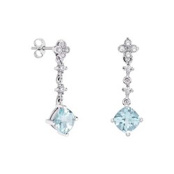 Pendientes Plata Rombo Argyor MRM 7x7mm (AG)79B0102TC2 Topacios Azul