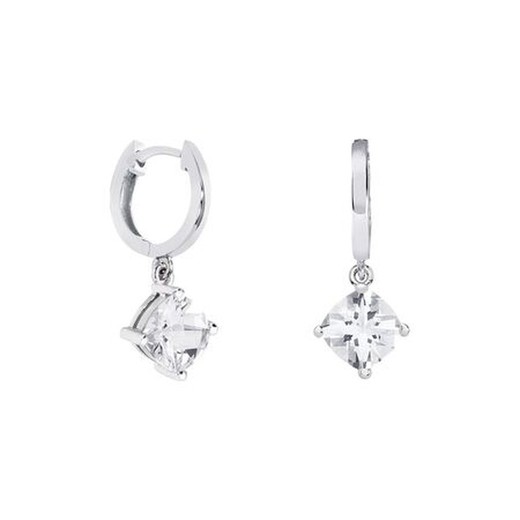 Pendientes Plata Rombo Argyor MRM 7x7mm (AG)79B0300NC1 Topacios Blanco