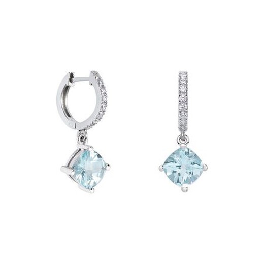 Pendientes Plata Rombo Argyor MRM 7x7mm (AG)79B0400TC2 Topacios Azul