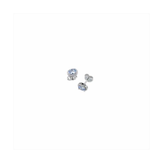 Pendientes Plata Rosa Sovrani 0,7cm J8361 Circonitas Aguamarina