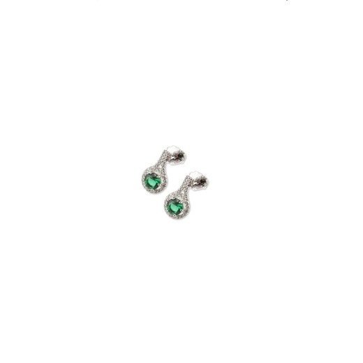 Pendientes Plata Sovrani 1,5cm J8138 Circonitas Esmeralda Cúbica