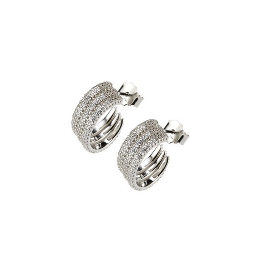 Pendientes Plata Sovrani 1,5cm J8200 Aro Circonitas