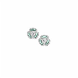 Pendientes Plata Sovrani 1,5cm J9858 Circonitas Bicolor Esmeralda