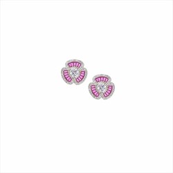 Pendientes Plata Sovrani 1,5cm J9867 Circonitas Bicolor Rosa