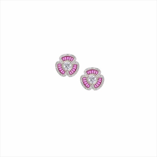 Pendientes Plata Sovrani 1,5cm J9867 Circonitas Bicolor Rosa