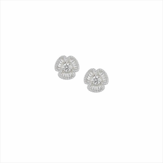 Pendientes Plata Sovrani 1,5cm J9871 Flor Circonitas