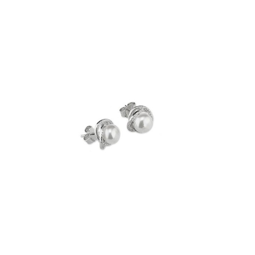 Pendientes Plata Sovrani 1cm J8404 Flor Con Perla