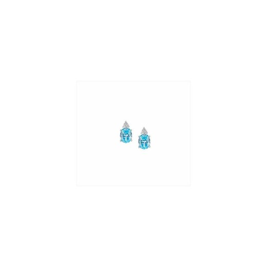 Pendientes Plata Sovrani 1cm J8839 Circonitas Cristal Aguamarina