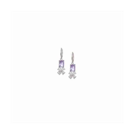 Pendientes Plata Sovrani 2,5cm J10288 Circonitas Cristal Lavanda