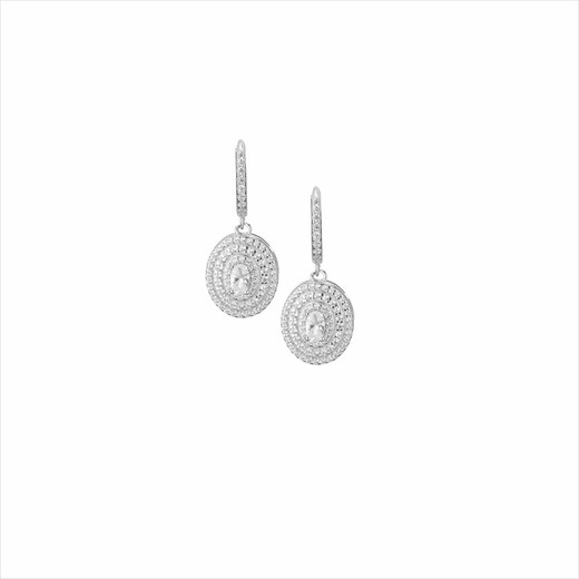 Pendientes Plata Sovrani 2,5cm J9898 Oval Circonitas