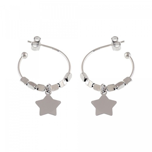 Pendientes Plata Sovrani 2cm AVP012 Estrella