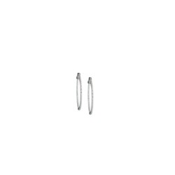 Pendientes Plata Sovrani 3cm J6520 Aro Con Circonitas