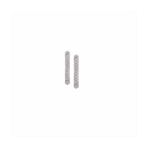 Pendientes Plata Sovrani 4,5cm J10255 Tira De Circonitas