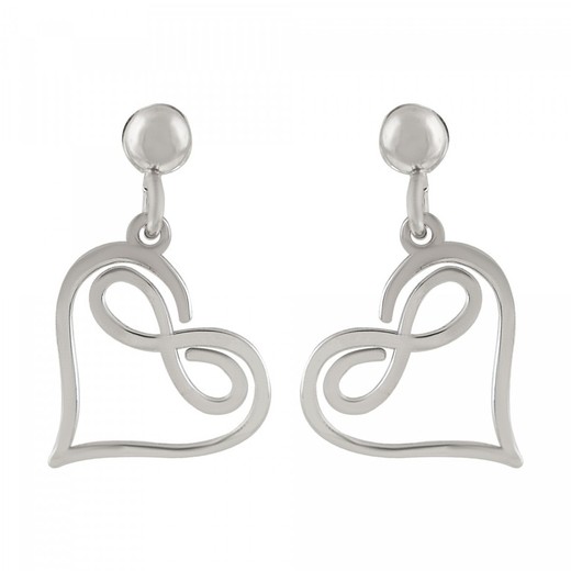 Pendientes Plata Sovrani AVP058 Corazón Infinito