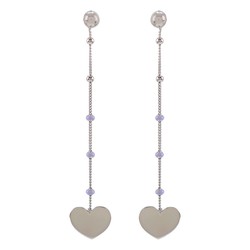 Pendientes Plata Sovrani AVP232 Corazón Con Bolas Esmaltadas