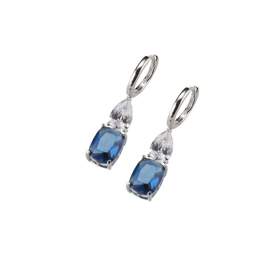 Pendientes Plata Sovrani J8165 Circonita Topacio Azul London