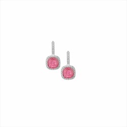 Pendientes Plata Sovrani J9834 Circonitas Cristal Rojo