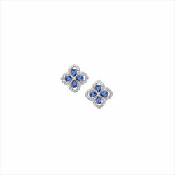 Pendientes Plata Sovrani J9846 Flor Circonitas Zafiro