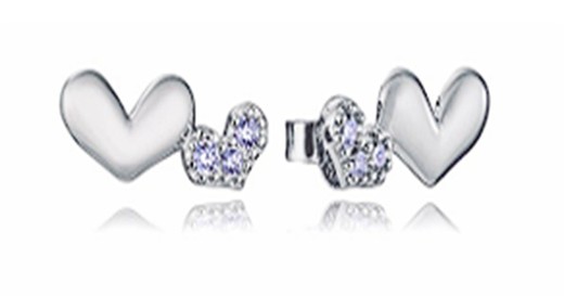 Pendientes Plata Viceroy 9146E000-30 Corazones Con Circonitas