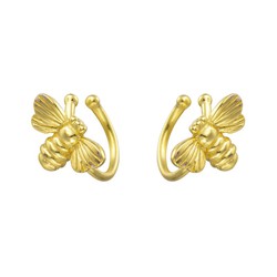 Gyldne Sølv Øreringe 6x10mm PE00766DO Bee Earcuff