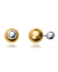 Pendientes Viceroy Acero Dorado 2cm Mujer 14202E01019 Bola