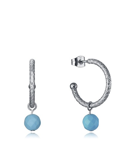 Viceroy Woman Steel Blue Stone Earrings 75289E01010