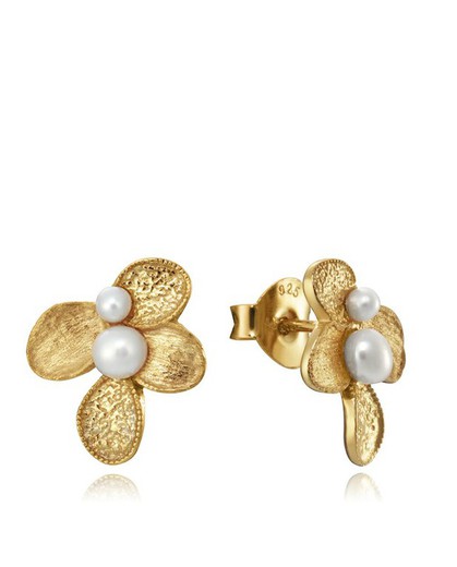 Boucles d'Oreilles en Or Viceroy pour femme 4079E100-66 Bouton Perle