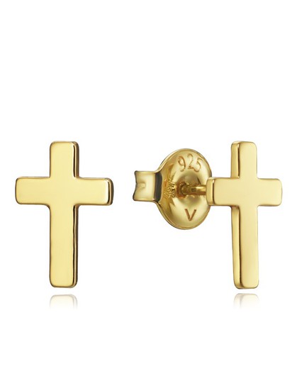 Viceroy Women's Golden Cross Earrings 13031E100-06