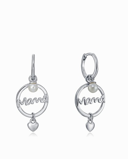 Boucles d'Oreilles Femme Viceroy Mom Perle Coeur Suspendu 13054E000-60