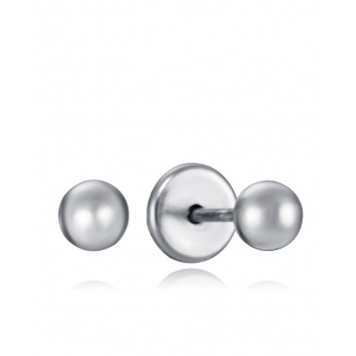 Viceroy Girl Silver Button Earrings 9104E000-08