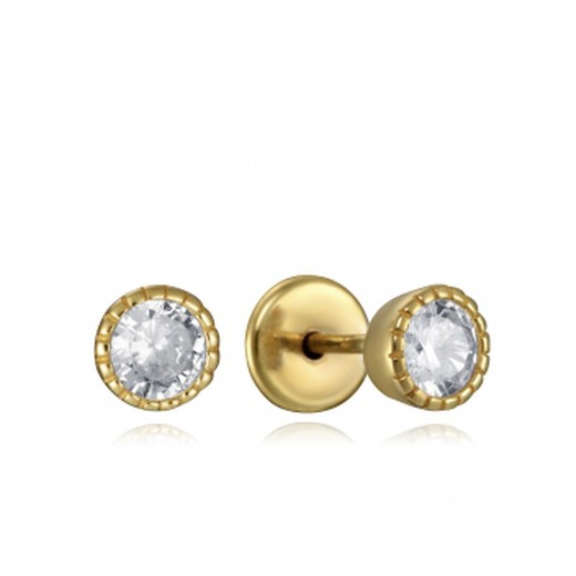 Viceroy Girl Silver Zirconia Gold Earrings 9103E100-38