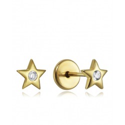 Viceroy Girl Silver Star Gold Zirconia Øreringe 9102E100-38